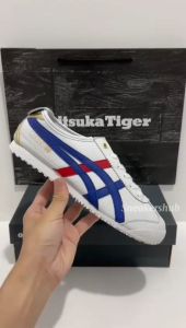 Sepatu 0nitsuka Tiger Mexico66 Tali White France Gold  Free Paperbag
