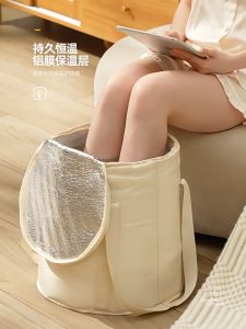 Túi vải ngâm chân di động ECOCO giữ nhiệt cao cấp Xô vải ngâm chân gấp gọn tặng kèm túi thảo dược thế hệ mới 24192