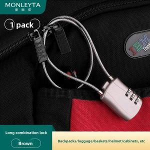 MONLEYTA | Wire Rope Hanging Lock Password Lock Cabinet Door Lock Helmet Anti-Theft Lock Home Door Lock Electric Vehicle Basket