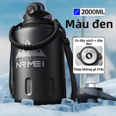 nRMEi | Bình Nước Dung Lượng Lớn Cách Nhiệt 2000ml
