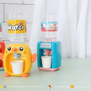 Yellow Duck Mini Electric Water Dispenser Toy with Light and Sound for Kids