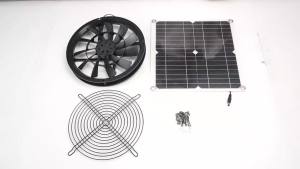 Solar Panel Fan Safety Solar Greenhouse Fan for Chicken Coop for Greenhouse Shed for Pet House