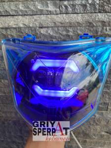 LAMPU DEPAN JUPITER MX LAMA OLD DAYMAKER LED CUSTOM BIRU