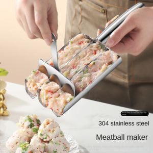 304 Stainless Steel Meatball Scoop Fish Ball Making Mold Non-Stick Meatball Maker Set DIY Kitchen Cooking Tools