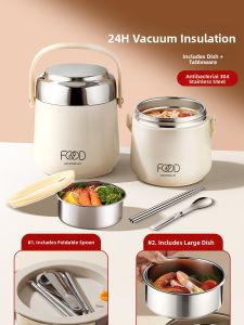 YOULUNMEI | Portable 24 Hours Thermal Insulated Lunch Box