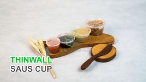 [1 PACK] Thinwall Saus Cup 25ml 35ml 60ml 80ml 100ml 150ml Isi Tempat Klip Saos Sambal Kecap Mayonaise Wadah Plastik Sauce Cup