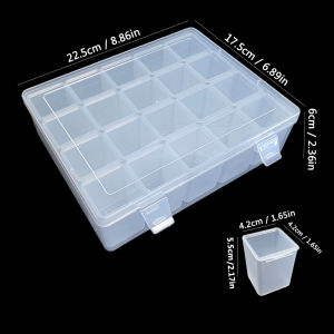 Adjustable Plastic Storage Box for Storing Beads Jewelry Handicrafts Portable Storage Box for Christmas Gifts
