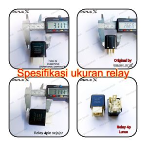 bendik starter relay 4kaki universal rilay 4p 4pin motor mobil lampu