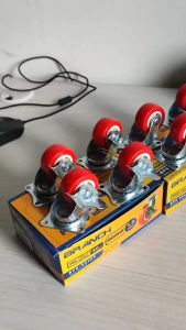 TINGGAL DORONG! 8 DAN 4PCS Roda Hidup & REM Nylon Merah + Rem HIDUP 1.5 Inch Kastor Caster PVC Troli