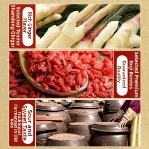 YIFANGYOUTA | Sugar-Free Fresh & Sweet Ginger Shoots in Goji Berry Preserves Pickles