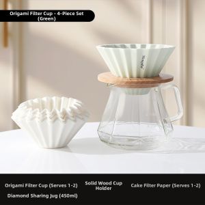 MONGDIO | Folded Paper V-shaped Ceramic Coffee Dripper