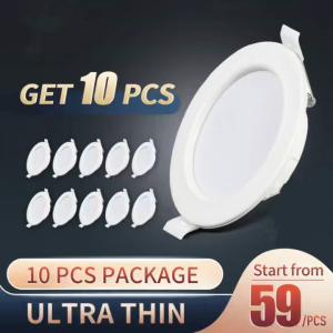 10/20 pcs Ultra-Thin LED Ceiling Light Pin Lights 6500K Daylight 5W/9W White Downlight