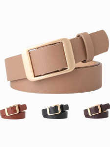 Thắt Lưng Nữ Denim Không Gân 2025 Mẫu Mới Không Cần Khoan Thắt Lưng Trang Trí Đa Năng Cao Cấp Không Có Lỗ Phụ Kiện Quần