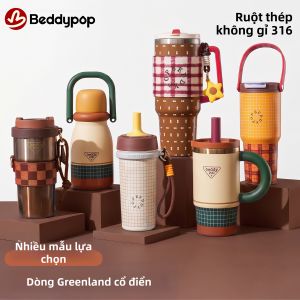 BEDDYBEAR | Ly Giữ Lạnh Đa Năng Có Ống Hút Đôi
