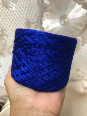 ด้ายถัก ไหมเรย่อน สีน้ำเงินA เส้น 20 น้ำหนัก 100กรัม/ม้วน (ไม่ตีเกลียว) ไหมถักเกรดพรีเมียมราคาโรงงาน