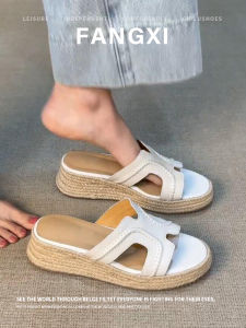 French Style Round Toe Wedge Espadrille Sandals