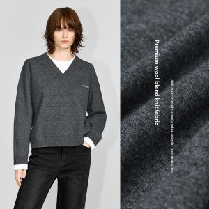 BEIQIANI | Warm Winter Wool Womens Faux Layer V-Neck Sweater