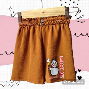 Celana pendek anak perempuan Hot pants mixue usia 6 bulan-5 tahun