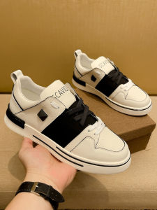 Mens Shoes Luxury Mens White Shoes Trendy Handsome Low Ankle Leather Sneakers Mens Summer European Fashion Shoes