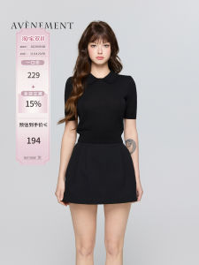 Váy Ngắn Ôm Vừa Vặn Màu Đen Thiết Kế Đơn Giản Cho Nữ Mùa Hè 2025 Váy Ngắn Chữ a Không Co Giãn Chất Liệu Polyester