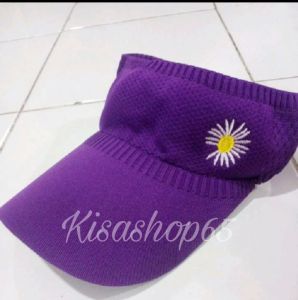 topi wanita untuk hijab topi wanita terbaru 2022 kekinian viral Topi Visor Rajut Topi Pantai Ponytail Topi Golf Anti UV Flower Korea Topi Senam Wanita Korea