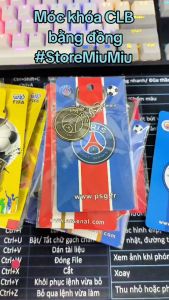 Móc Treo Chìa Khóa Bóng Đá Bằng Đồng Logo CLB Arsenal Barcelona Chelsea Liverpool Man City MU Paris SG Real Madrid