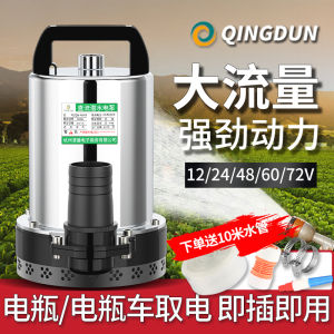 DC Submersible Pump 12 V24v48v60v Water Pump Electric Vehicle Battery Pumper High Lift Stainless Steel Pump