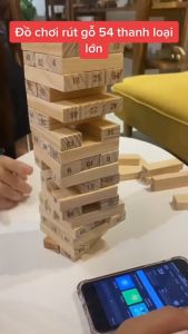 Đồ Chơi Rút Gỗ Trẻ Em - 2 Cỡ (Lớn và Nhỏ) - 54 Thanh Rút Gỗ Kèm 4 Con Súc Sắc Cho Bé – Bộ Đồ Chơi Rút Gỗ Cao Cấp Chính Hãng dododios