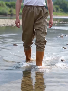 Ultralight Waterproof PVC Rubber Wading Pants Underwater Non-slip High Tube Rain Boots Outdoor Fishi