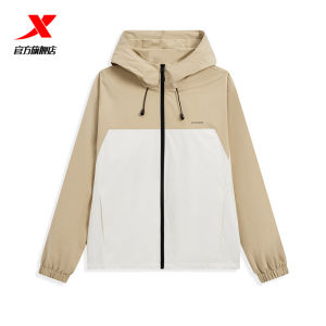 XTEP Waterproof Sport Jacket Mens Womens 2025 Spring New Outdoor Coat Windproof Zipper Hooded Casual Sportswear