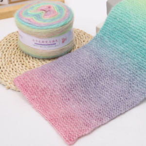KOQZM Gradient Đầy Màu Sắc Mohair Nhiều Màu Cầu Vồng Sợi 165 Mét Dệt Tay Sợi Mềm Cho Đan Crochet Áo Len Áo Khoác