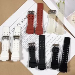 Smart Watch Band For G-Shock GA-110GB GA400 22mm Black Sports Wrist Watchstrap Pins Metal Buckle Pu Watchbands Strap Hot
