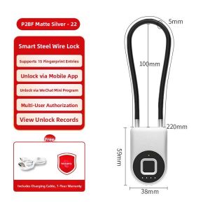elinksmart | Remote Control Smart Anti-theft Fingerprint Padlock
