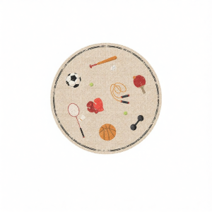 YUNHAOBUYI | Non-washable Cleanable Slip-resistant Soundproof Carpet Round