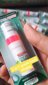 1pc AUTHENTIC Thailand Green Herb 2-in-1 Menthol Inhaler – 100% Original Legit Herbal Inhaler for Headache Dizziness & Nasal Congestion Relief Refreshing Aromatherapy Assorted Design Perfect for Gifts Giveaways & Daily Use