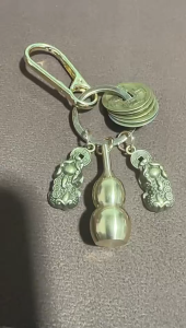 2026 Feng Shui Good Lucky Charm The Fortune of The 12 Zodiac Rotating Pendant Wealth Safe Key Chain
