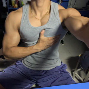 Áo Ba Lỗ American Style Mùa Hè Dày Dặn Thêu Lớn Bó Sát Thể Thao Tập Luyện Săn Chắc Vai Thời Trang Nam Thấm Mồ Hôi