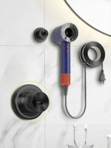 JIXIANGLIANHUA | Wall Mount Drill-Free Organizer with Suction and Magnetic Wire Management