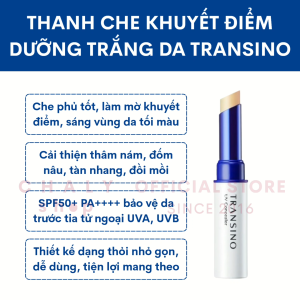 Kem che khuyết điểm dạng thỏi Transino Whitening UV Concealer SPF50+ PA++++ 2.5g Nhật