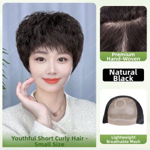 Is a wig | Full Head Human Hair Short Wavy Wig
