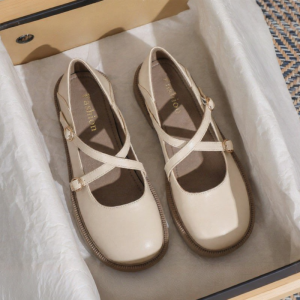 MIFEI | Retro Flat Cross Strap Mary Jane Shoe Fall