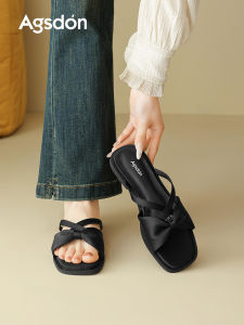 Agsdon | Black Summer New Arrival French Style Versatile Beach Sandal Slippers