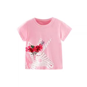 Jumping Meters | Jumping Meters 3-8T New Arrival Animals Cats Print Hot Selling Cotton Summer Girls Tshirts Baby Clothes Childrens Tees Tops