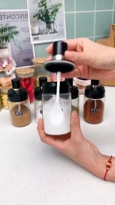 Tempat Penyimpanan Bumbu Botol Kaca Kedap Udara Tempat Penyimpanan Kopi Lada Cabe Garam