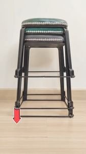 33 ซม. เก้าอี้ขาเหล็ก สตูลขาเหล็ก เก้าอี้โต๊ะเครื่องแป้ง สตูลโต๊ะเครื่องแป้ง เก้าอี้กินข้าว