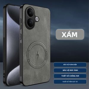 Ốp Lưng Bằng Da PU Sang Trọng EUCAGR Cho Vivo V60 Lite Hút Từ Tính Chống Rơi Thân Thiện Với Da Ốp Lưng Chống Sốc