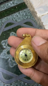 Đồng hồ nữ dây chuyền dáng giọt nước – máy cơ cót