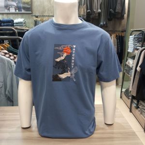 WATCHOUT JEANS KAOS PRIA LENGAN PENDEK WARNA BIRU