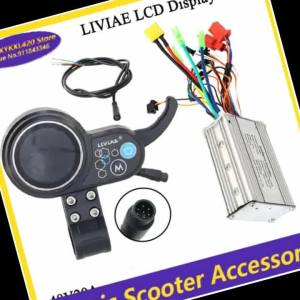 LIVIAE 36V-48V Motor Brushless Controller LCD Display Panel Thumb Throttle Electric Bicycles Scooter
