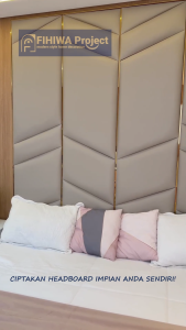 Fihiwa - Headboard Panel Custom 140x240 Model Herringbone | Wallpanel Stiker Dinding Wallpaper 3D Headboard Sandaran Kasur Bed Cover Sandaran Tempat Tidur